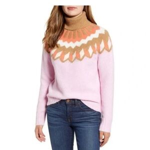 J. Crew Fair Isle Turtleneck Sweater in Supersoft Yarn